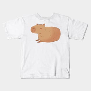 Cute sleepy capybara illustration Kids T-Shirt